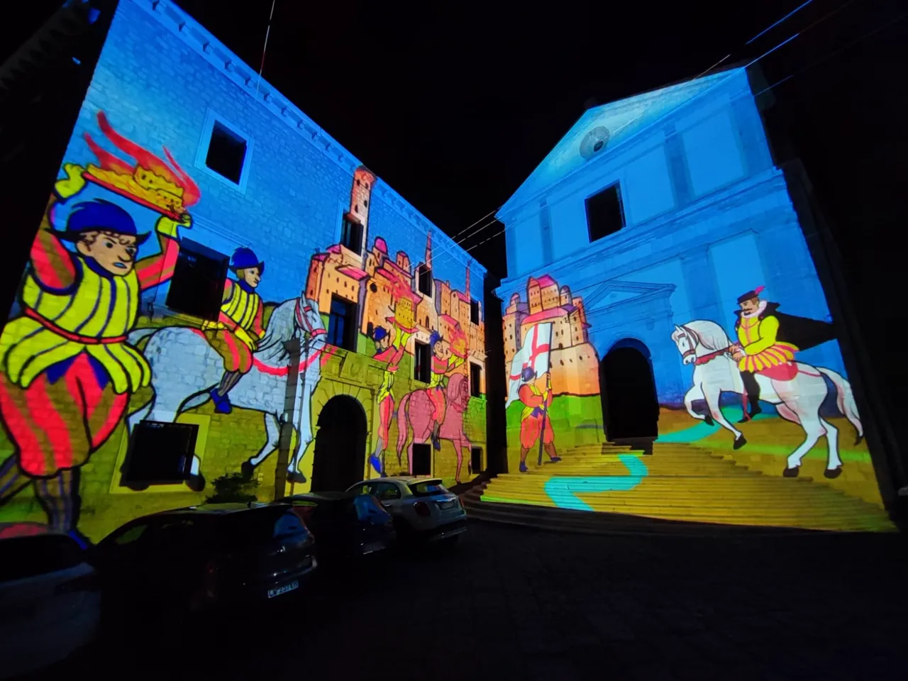 Architectural monumental projection